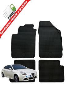 TAPPETI - TAPPETINI IN GOMMA 3D NERI PER ALFA ROMEO GIULIETTA dal 2010 in poi