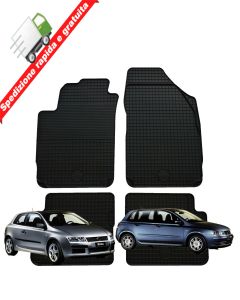 TAPPETI - TAPPETINI IN GOMMA 3D NERI PER FIAT STILO + STILO SW dal 2001 in poi
