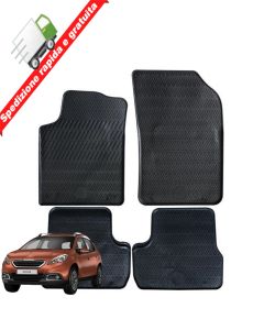TAPPETI - TAPPETINI IN GOMMA 3D NERI PER PEUGEOT 2008 DAL 2013 AL 2019