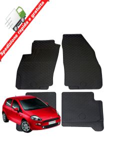 TAPPETI - TAPPETINI IN GOMMA 3D NERI PER FIAT PUNTO dal 2012 in poi