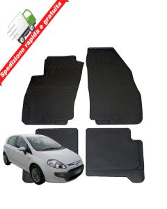 TAPPETI - TAPPETINI IN GOMMA 3D NERI PER FIAT PUNTO EVO DAL 2009 IN POI