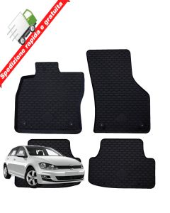 TAPPETI - TAPPETINI IN GOMMA 3D TPE NERI PER VW GOLF VII DAL 2012 AL 2019