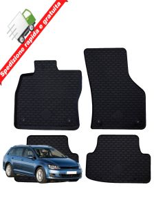 TAPPETI - TAPPETINI IN GOMMA 3D TPE NERI PER VW GOLF VIII VARIANT DAL 2012>2020
