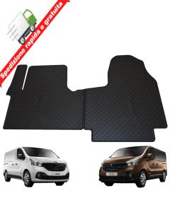 TAPPETI - TAPPETINI IN GOMMA 3D TPE NERI PER RENAULT TRAFIC III DAL 2014 AL 2022
