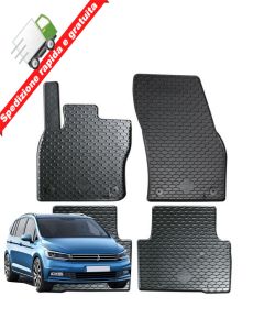 TAPPETI - TAPPETINI IN GOMMA 3D TPE NERI PER VOLKSWAGEN TOURAN II DAL 2015->