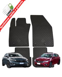 TAPPETI - TAPPETINI IN GOMMA 3D TPE NERI PER FIAT TIPO 5 Porte DAL 2016 IN POI