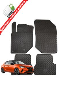 TAPPETO - TAPPETINI IN GOMMA 3D TPE NERI PER OPEL CORSA F 5porte DAL 2019 IN POI