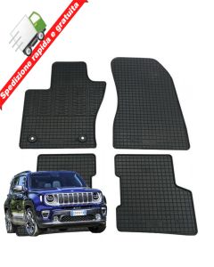 TAPPETI - TAPPETINI IN GOMMA 3D NERI PER JEEP RENEGADE dal 2018 in poi