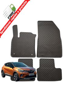 TAPPETI - TAPPETINI IN GOMMA 3D TPE NERI PER RENAULT CAPTUR DAL 2019 IN POI