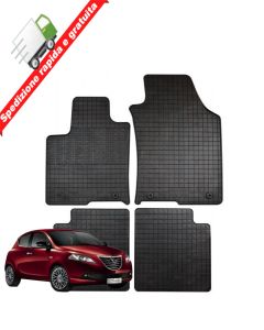 TAPPETI - TAPPETINI IN GOMMA 3D NERI PER LANCIA YPSILON DAL 2011 IN POI