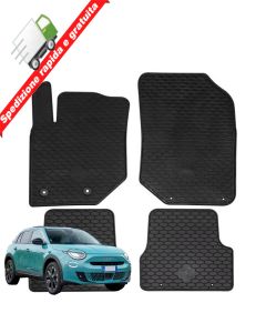 TAPPETI - TAPPETINI IN GOMMA 3D TPE NERI PER FIAT 600 DAL 2023 IN POI NO ELE/IBR