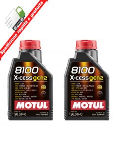 2 Litri OLIO MOTUL 8100 5W40 X-CESS - A3/B4 - LL01 - VW 502.00 - 505.00 - 229.5