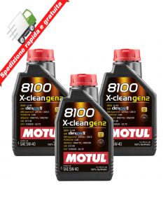 3 Litri OLIO MOTUL X-CLEAN 5W40 - C3 - LL04 - 9.55535 - DEXOS 2 - 502.00 -505.00