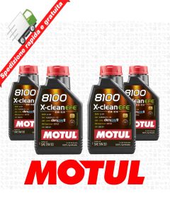 4 Litri OLIO MOTUL X-CLEAN EFE 5W30 - C2/C3 - LL04 - DEXOS X - 229.52 -VW 505.01