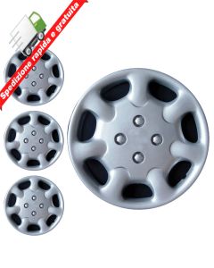 SERIE 4 BORCHIE - 4 COPRICERCHI COPPE RUOTA 15 PER PEUGEOT PARTNER