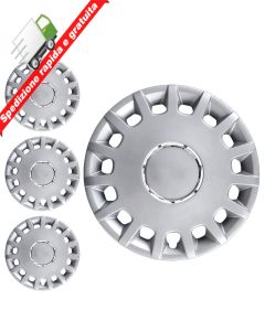 SERIE 4 BORCHIE - 4 COPRICERCHI COPPE RUOTA 15 PER FORD FOCUS