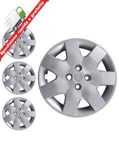 SERIE 4 BORCHIE - 4 COPRICERCHI COPPE RUOTA 15 PER NISSAN MICRA