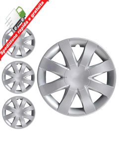 SERIE 4 BORCHIE - 4 COPRICERCHI COPPE RUOTA 15" PER RENAULT CLIO DAL 2005 in poi