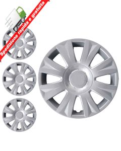 SERIE 4 BORCHIE - 4 COPRICERCHI COPPE RUOTA 15 PER CITROEN C3 PICASSO 09->