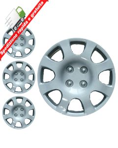 SERIE 4 BORCHIE - 4 COPRICERCHI COPPE RUOTA 15 PER PEUGEOT PARTNER 08->