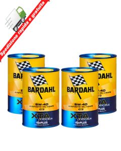 Bardahl - Olio Motore per Auto, XTA 5W40, Olio per Vetture non Equipaggiate di DPF o FAP, Olio Motore per Pulizia degli Organi del Motore, 4 Litri