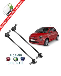 2 BIELLETTE - TIRANTI BARRA STABILIZZATRICE ORIGINALI FIAT PER 500 - 2007 ->