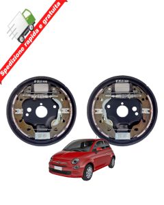 KIT PIATTI COMPLETI FRENI POSTERIORI MASSE FRENANTI PER FIAT 500 CON ABS 2007->