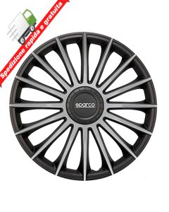 Sparco Spc1493Bksv Copricerchi, Argento, 14", Set Di 4