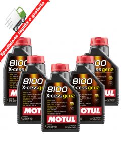 5 Litri OLIO MOTUL 8100 5W40 X-CESS - A3/B4 - LL01 - VW 502.00 - 505.00 - 229.5