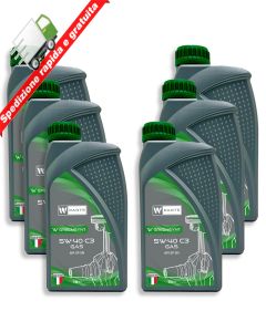 Olio motore W-Parts 5W40 C3 per GAS/METANO - Totalmente Sintetico API SN SM | ACEA C3 | Fiat: 9.55535.T2 (6)