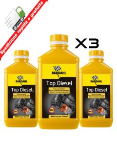 Bardahl - Additivo Top Diesel, Lubrifica la Pompa di Alta Pressione, Protegge Tutto Il Sistema di Alimentazione, Riduce i Consumi di Carburante e Le Emissioni Inquinanti, 3 x 1 Litro
