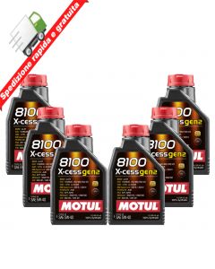 6 Litri OLIO MOTUL 8100 5W40 X-CESS - A3/B4 - LL01 - VW 502.00 - 505.00 - 229.5