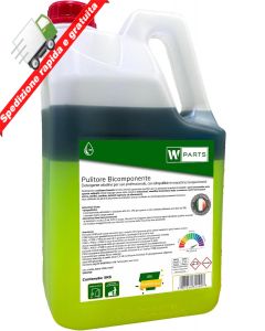 Detergente Sgrassante Bicomponente Bifase, Concentrato 5 kg, Azione Doppia, MADE IN ITALY