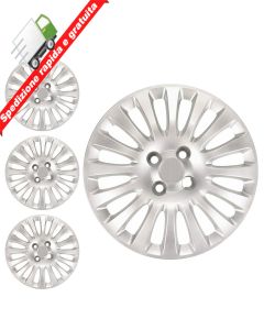 SERIE 4 BORCHIE - 4 COPRICERCHI COPPE RUOTA 15 PER FIAT PUNTO EVO 09->