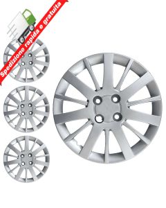 SERIE 4 BORCHIE - 4 COPRICERCHI COPPE RUOTA 15 PER FIAT FIORINO 09->