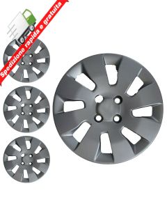 SERIE 4 BORCHIE - 4 COPRICERCHI COPPE RUOTA 14 PER FIAT PANDA 14-> NERA