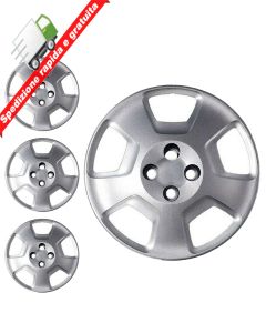 SERIE 4 BORCHIE - 4 COPRICERCHI COPPE RUOTA 15 PER FIAT FIORINO 