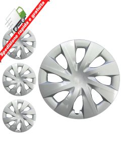 SERIE 4 BORCHIE - 4 COPRICERCHI COPPE RUOTA 15 PER TOYOTA YARIS VERSO 13->