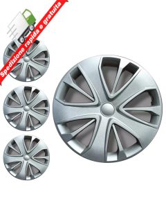 SERIE 4 BORCHIE - 4 COPRICERCHI COPPE RUOTA 15" PER RENAULT CLIO DAL 2012 in poi