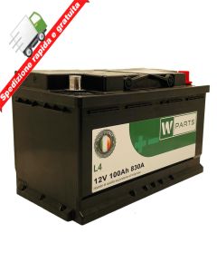 BATTERIA AUTO 100 Ah - 830A Spunto | Garanzia Italia | 315x175x190 | 100Ah |