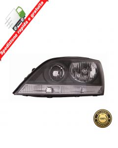 FARO PROIETTORE ANTERIORE SINISTRO PARABOLA NERA - SX - KIA RIO SORENTO 02->06