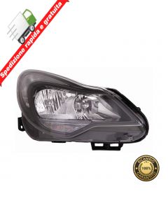 FARO PROIETTORE ANTERIORE DESTRO PARABOLA NERA - DX - OPEL CORSA 11->14