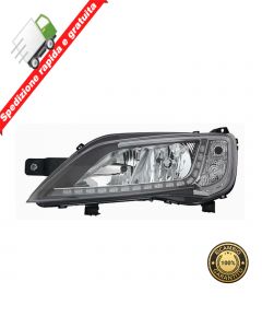 FARO PROIETTORE ANTERIORE SINISTRO PARABOLA CROMATA LED - SX - FIAT DUCATO 14->