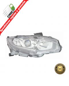 FARO PROIETTORE ANTERIORE DESTRO LED PARABOLA NERA - DX - HONDA CIVIC 17->