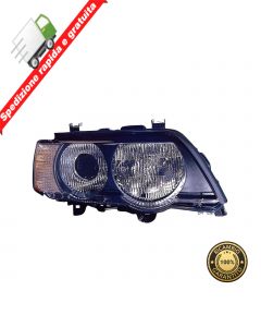 FARO PROIETTORE ANT DESTRO XENON PARABOLA NERA FRECCIA BIANCA BMW X5 E53 00>03