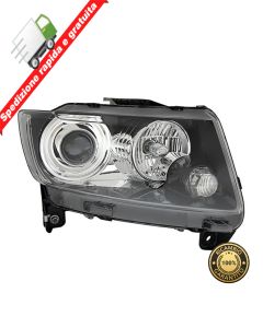 FARO PROIETTORE ANTERIORE DESTRO PARABOLA NERA C MOTORE - DX - PER JEEP COMPASS 11-&gt;