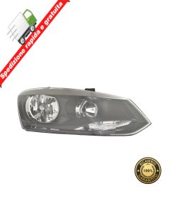 FARO PROIETTORE ANTERIORE DESTRO CORNICE NERA - DX - VOLKSWAGEN POLO 09->