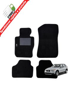 SERIE 4 TAPPETI - TAPPETINI IN MOQUETTE NERI PER BMW X1 E84 DAL 2009 AL 2015