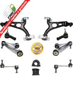 KIT BRACCI SOSPENSIONE ANTERIORI RINFORZATI COMPATIBILI CON ALFA ROMEO 147 - ALFA ROMEO 156 - ALFA ROMEO GT - 10PZ sostituzione completa