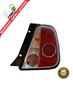 FARO - FANALE POSTERIORE DESTRO BIANCO ROSSO BORDO NERO - DX - FIAT 500 10>15